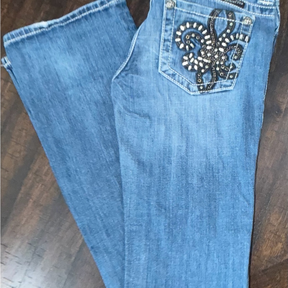 Miss Me Women's Faded Blue Boot Cut Jeans - Picture 7 of 8